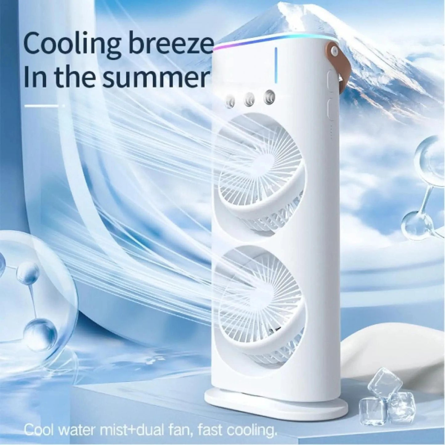 Portable 3-in-1 Mini Air Cooler: Personal Cooling Anywhere
